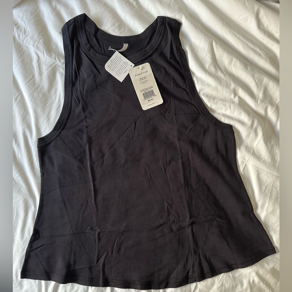 Fabletics Crewneck Tank Activewear. Sz 4x Black